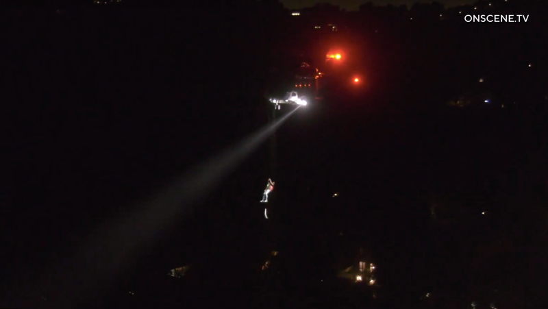 Illustration for article titled McLaren Driver Rescued By Helicopter After Car Flies Off Mulholland Drive